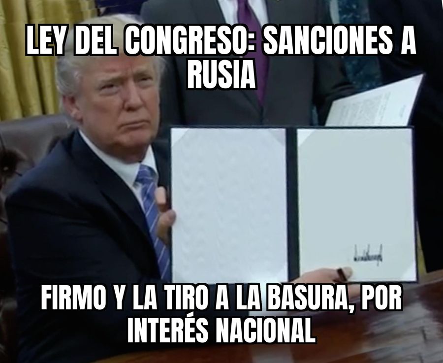 Trump levantó sanciones contra Rusia por "interés nacional" y le tiró por la borda una ley que el…