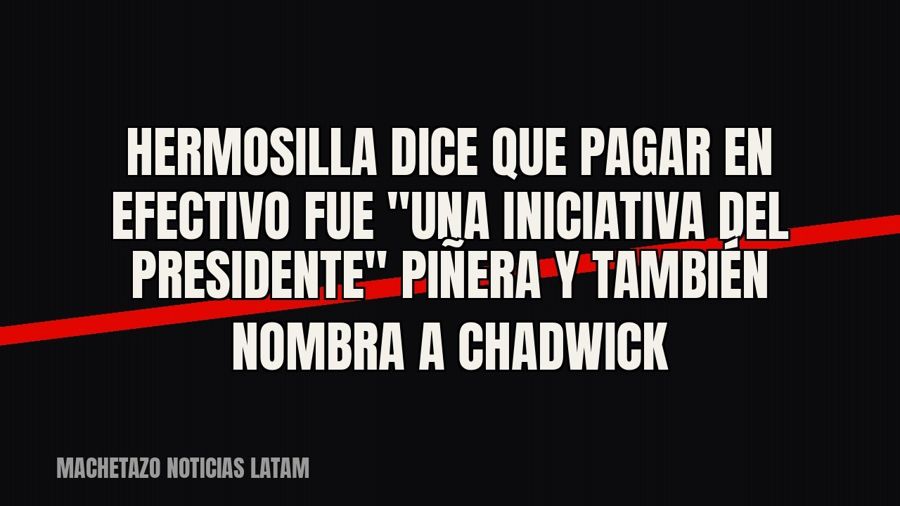 Hermosilla dice que pagar en efectivo fue "una iniciativa del Presidente" Piñera y también nombra a…