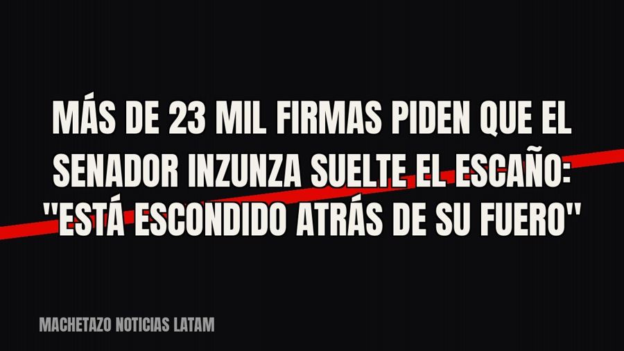 Más de 23 mil firmas piden que el senador Inzunza suelte el escaño: "está escondido atrás de su…