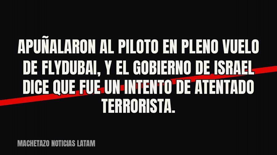 Apuñalaron al piloto en pleno vuelo de Flydubai, y el gobierno de Israel dice que fue un intento de atentado…