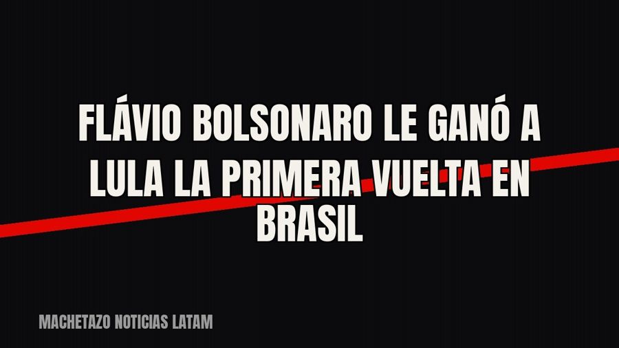 Flávio Bolsonaro le ganó a Lula la primera vuelta en Brasil