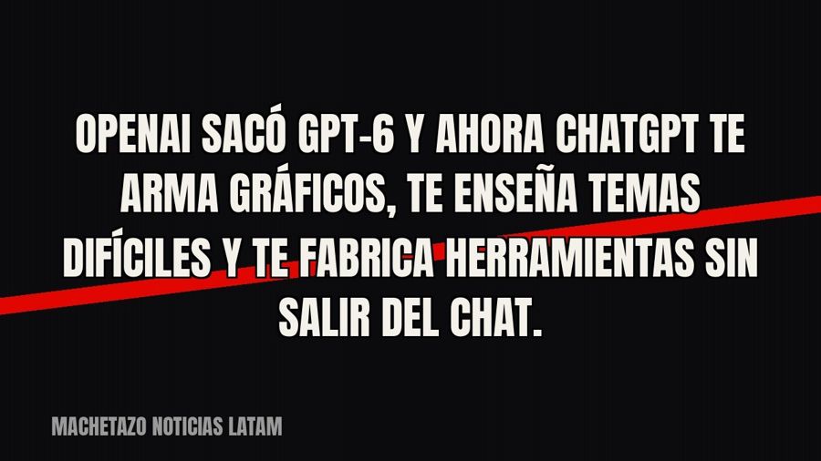 OpenAI sacó GPT-6 y ahora ChatGPT te arma gráficos, te enseña temas difíciles y te fabrica herramientas sin…