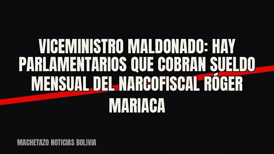 Viceministro Maldonado: hay parlamentarios que cobran sueldo mensual del narcofiscal Róger Mariaca