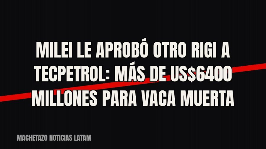 Milei le aprobó otro RIGI a Tecpetrol: más de US$6400 millones para Vaca Muerta