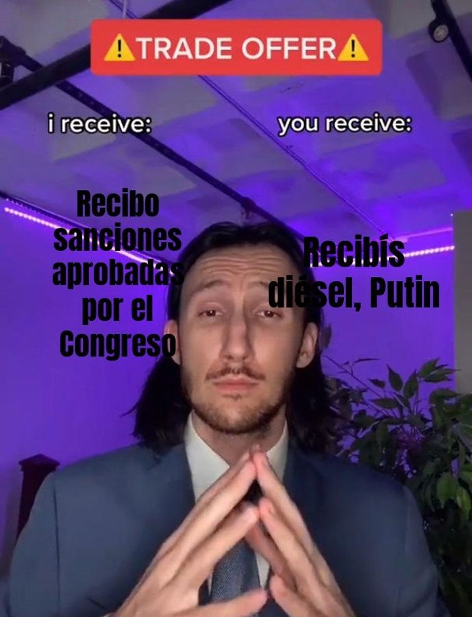 Trump frena las sanciones a Rusia que le impuso el Congreso de EU, y a cambio le toca diésel