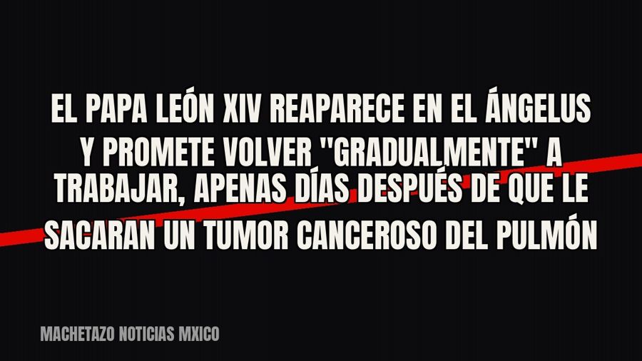 El papa León XIV reaparece en el Ángelus y promete volver "gradualmente" a trabajar, apenas días…