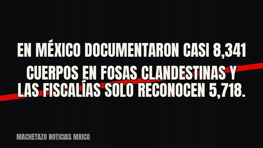 En México documentaron casi 8,341 cuerpos en fosas clandestinas y las fiscalías solo reconocen 5,718.