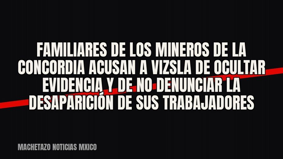 Familiares de los mineros de La Concordia acusan a Vizsla de ocultar evidencia y de no denunciar la…
