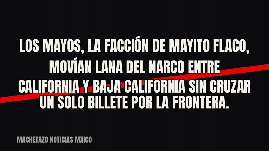 Los Mayos, la facción de Mayito Flaco, movían lana del narco entre California y Baja California sin cruzar un…