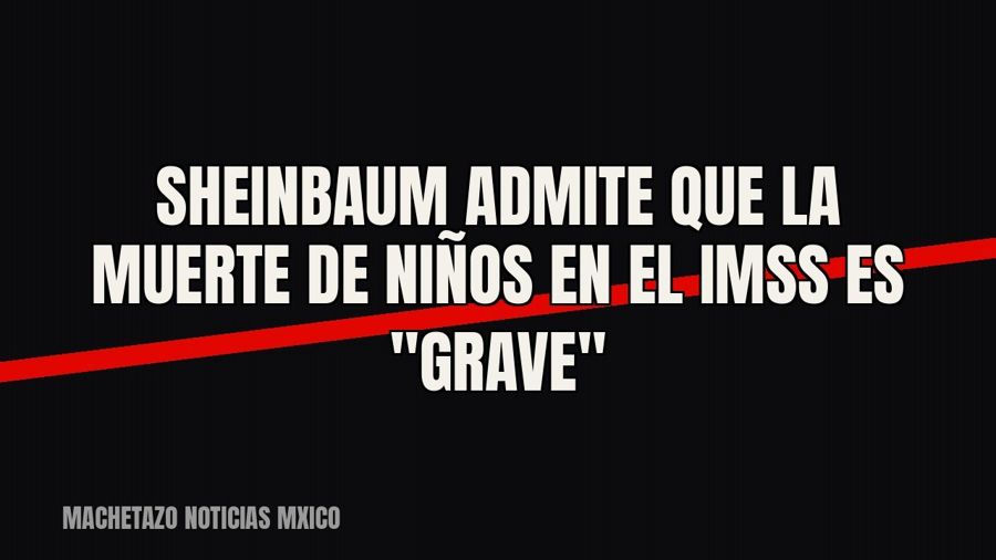 Sheinbaum admite que la muerte de niños en el IMSS es "grave"