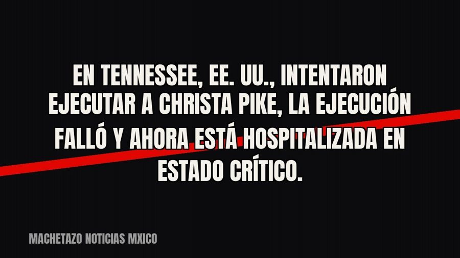 En Tennessee, EE. UU., intentaron ejecutar a Christa Pike, la ejecución falló y ahora está hospitalizada en…