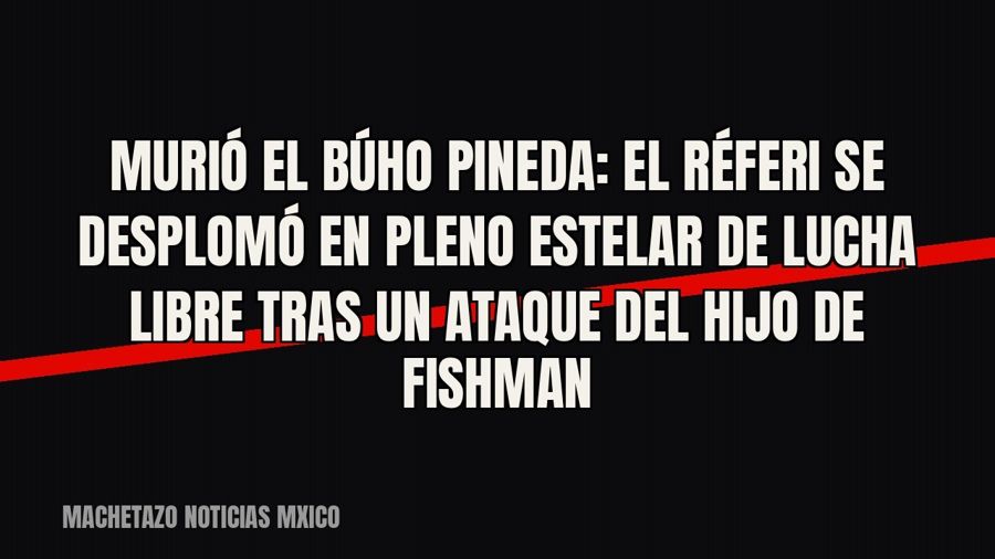 Murió El Búho Pineda: el réferi se desplomó en pleno estelar de lucha libre tras un ataque del Hijo de Fishman