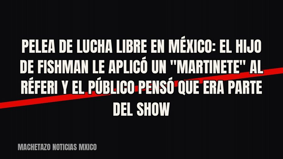 Pelea de lucha libre en México: el Hijo de Fishman le aplicó un "martinete" al réferi y el público…