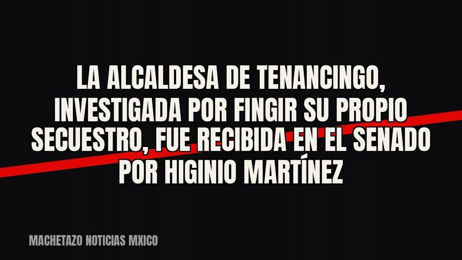 La alcaldesa de Tenancingo, investigada por fingir su propio secuestro, fue recibida en el Senado por Higinio…