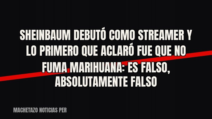 Sheinbaum debutó como streamer y lo primero que aclaró fue que no fuma marihuana: “Es falso, absolutamente…
