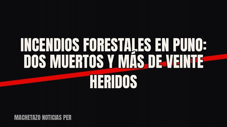 Incendios forestales en Puno: dos muertos y más de veinte heridos