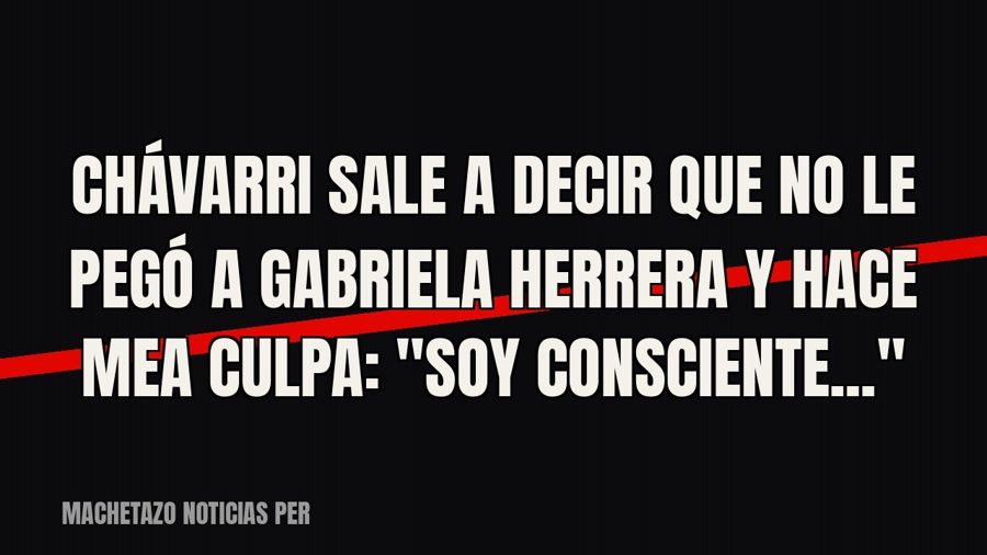 Chávarri sale a decir que no le pegó a Gabriela Herrera y hace mea culpa: "Soy consciente..."