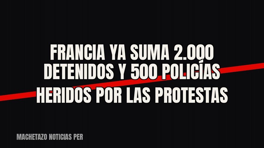 Francia ya suma 2.000 detenidos y 500 policías heridos por las protestas