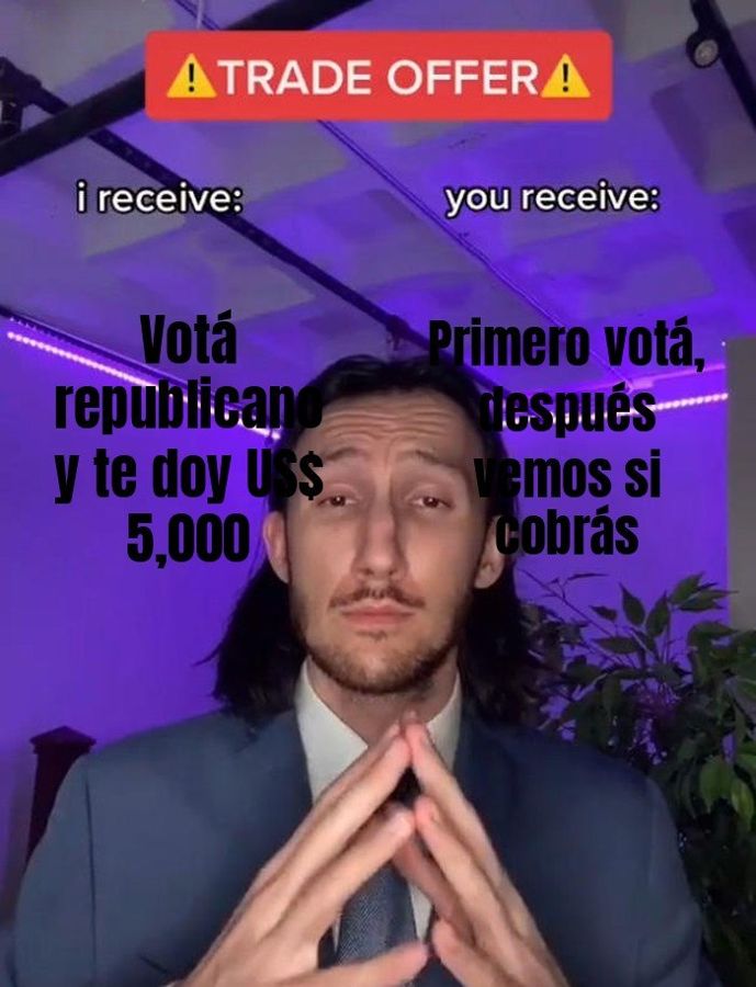 Trump insiste: US$ 5,000 en cheque para cada adulto si los republicanos ganan en noviembre
