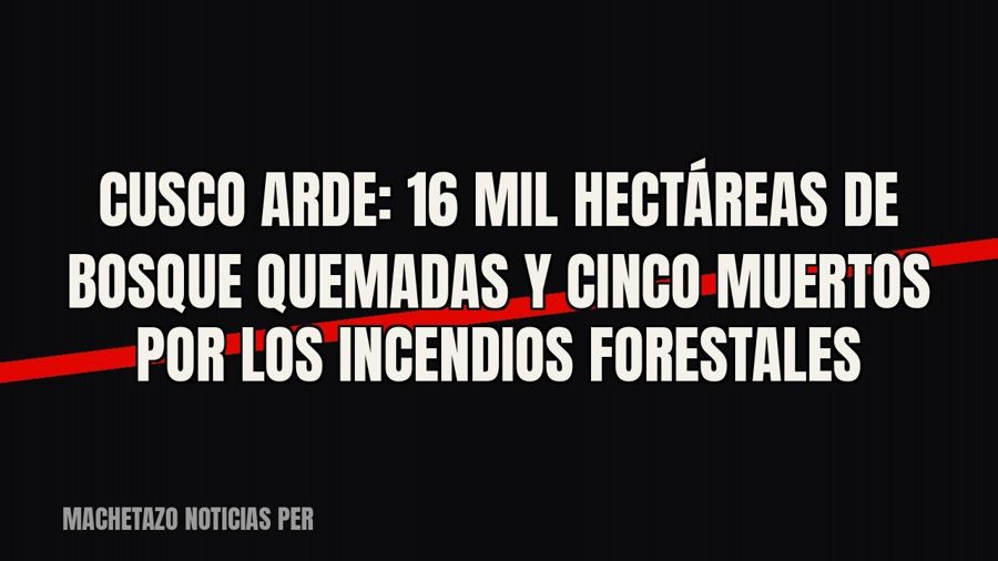 Cusco arde: 16 mil hectáreas de bosque quemadas y cinco muertos por los incendios forestales