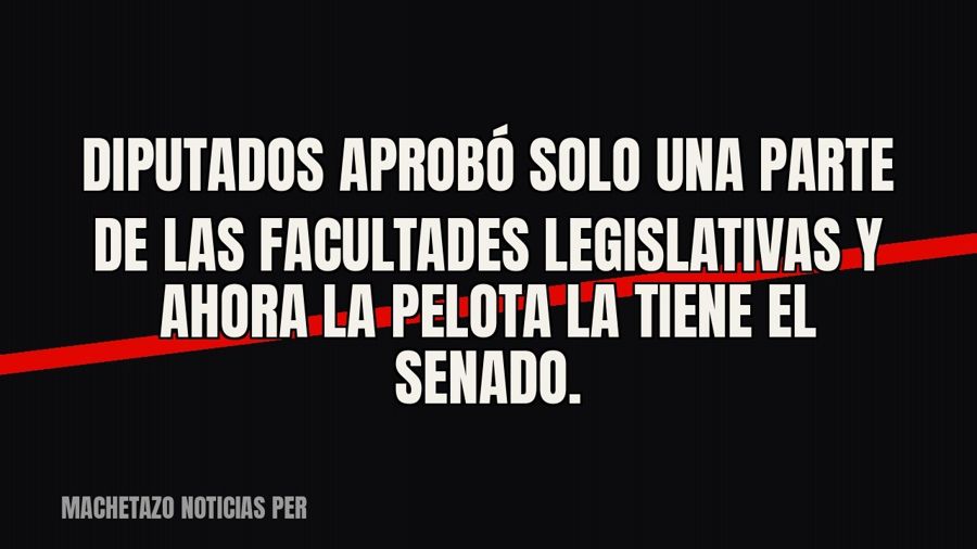 Diputados aprobó solo una parte de las facultades legislativas y ahora la pelota la tiene el Senado.