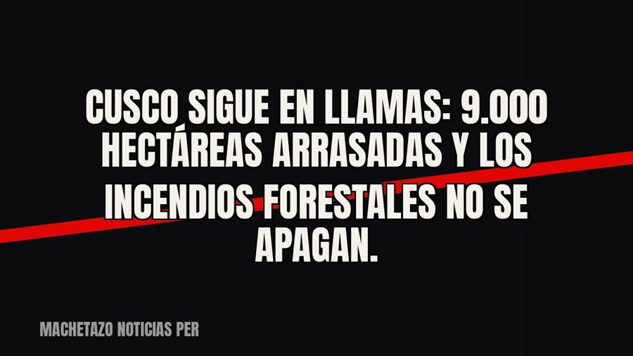 Cusco sigue en llamas: 9.000 hectáreas arrasadas y los incendios forestales no se apagan.