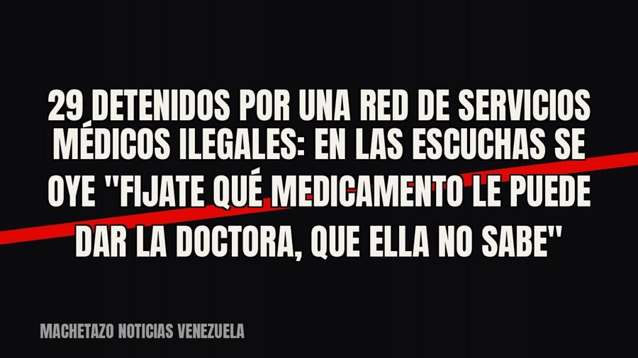 29 detenidos por una red de servicios médicos ilegales: en las escuchas se oye "fijate qué medicamento…