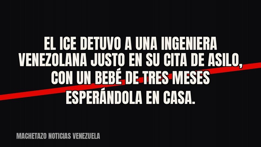 El ICE detuvo a una ingeniera venezolana justo en su cita de asilo, con un bebé de tres meses esperándola en…
