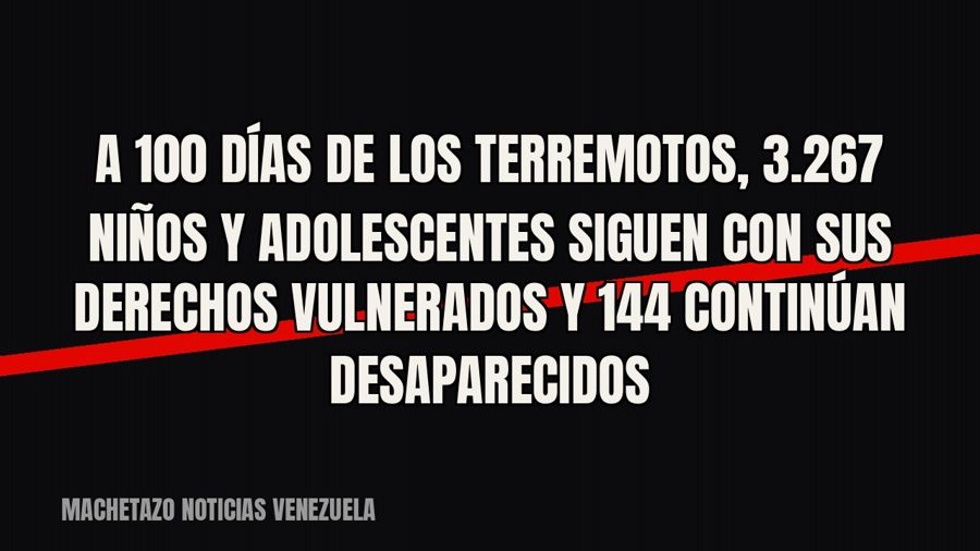 A 100 días de los terremotos, 3.267 niños y adolescentes siguen con sus derechos vulnerados y 144 continúan…