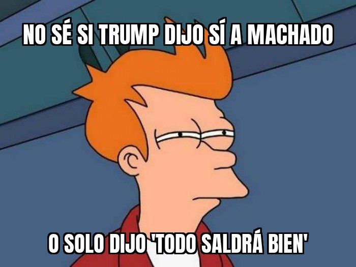 ¿Que si Machado debe volver a Venezuela? Trump: "todo saldrá bien"