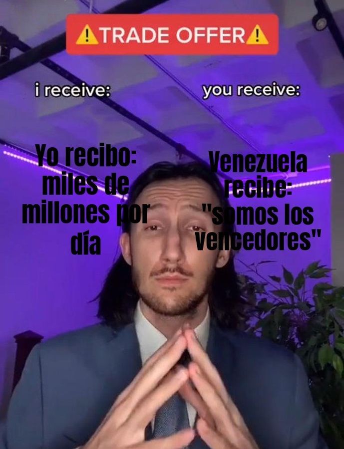 Trump dice que EE UU se lleva miles de millones de dólares al día de Venezuela "porque somos los…