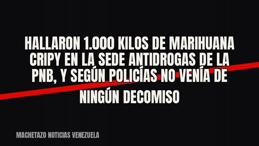 Hallaron 1.000 kilos de marihuana cripy en la sede antidrogas de la PNB, y según policías no venía de ningún…